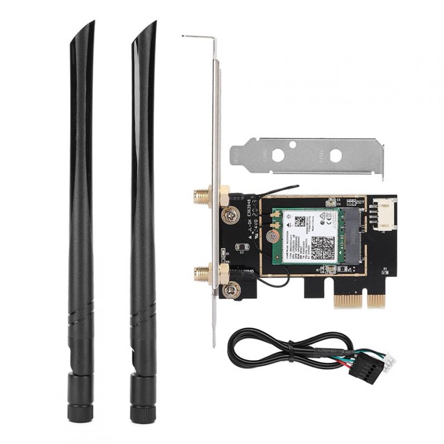 Tarjeta AX200 PCIExpress1x Aumento De Triple Velocidad PCI Express1x Tarjeta USB 2.4G: 574M / 5G: 2400M Para MacOS 10 Windows 1032/64 Inel AX200 Linux2.4