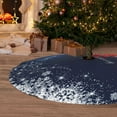 thumbnail image 5 of Christmas Tree Skirt Blue Winter Snowflake Christmas Tree 36 Inch for Xmas New Year Nightmare Before Christmas Decorations Lobby (Deep Sapphire,48inch), 5 of 6