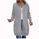 thumbnail image 4 of HongQid Women's Zip Up Hoodies Long Sleeve Long Tunic Sweatshirts Oversized Fleece Casual Fall Jacket Coat with Pocket, 4 of 4