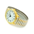 thumbnail image 2 of 2Tone Large Size Face Easy to Read Geneva Stretch Band Watch, 2 of 4