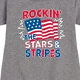 thumbnail image 3 of Instant Message - Rockin The Stars And Stripes - Toddler & Youth Girls Fleece Dress, 3 of 6