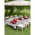 thumbnail image 3 of Outdoor Tablecloth with Umbrella Hole and Zipper, Red Truck Christmas Rectangle Table Cloth 60x102 Inch Waterproof Tablecloth, Xmas Tree Snowflake Grey Picnic Table Cover for Patio Camping, 3 of 7