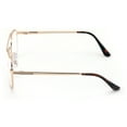 thumbnail image 3 of BiFocal Metal Aviator Reading Glasses - Spring Hinge Square Large Lens Reader Bi-Focal, 3 of 5