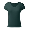thumbnail image 4 of Tops for Women Trendy Small Women's Shirt Top Women Satin Juniors Fall Tops Long Sleeve Mens T Shirts Spandex Shirts Lace Dress Top Rayon Shirt Short Sleeved Womens Solid T Compression Long Green L, 4 of 5