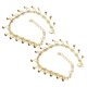 thumbnail image 3 of ColoMX Tobilleras con campana ajustable para mujer, tobilleras decorativas, cadenas para pies a la moda, joyería para pies junto al mar con sonido de campana transparente, 2 uds., 3 of 8