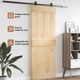 thumbnail image 6 of vidaXL NARVIK 35.4"x82.7" Solid Pine Wood Sliding Barn Door, Natural Brown, No Hardware Kits, 6 of 9