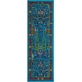 thumbnail image 2 of Rugs.com Calypso Collection Rug – 6 Ft Runner Navy Blue Medium Rug Perfect For Hallways, Entryways, 2 of 8