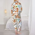 thumbnail image 5 of Bingfone Womens Pajama Sets Animal Cartoon Style Print,Long Sleeve Loungewear Pajamas Set-Small, 5 of 9