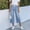 Light Blue, variant on Wide Leg Pants for Women Capri with Drawstring Elastic Waist Casual Stretch Denim Pants for Summer Daily Wear