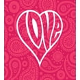 thumbnail image 3 of Groovy Duvet Cover Set, Big Heart with Background Retro Romance Will Change the World Illustration, Decorative 3 Piece Bedding Set with 2 Pillow Shams, King Size, Pink White, by Ambesonne, 3 of 3