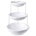 thumbnail image 5 of Sunjoy Tech 2/3 Tier Twist Fold Party Bowl Serving Plate Collapsible Nesting Plastic Platter Dips Nuts Candy Fruit Snack Space Saving Server, 5 of 8