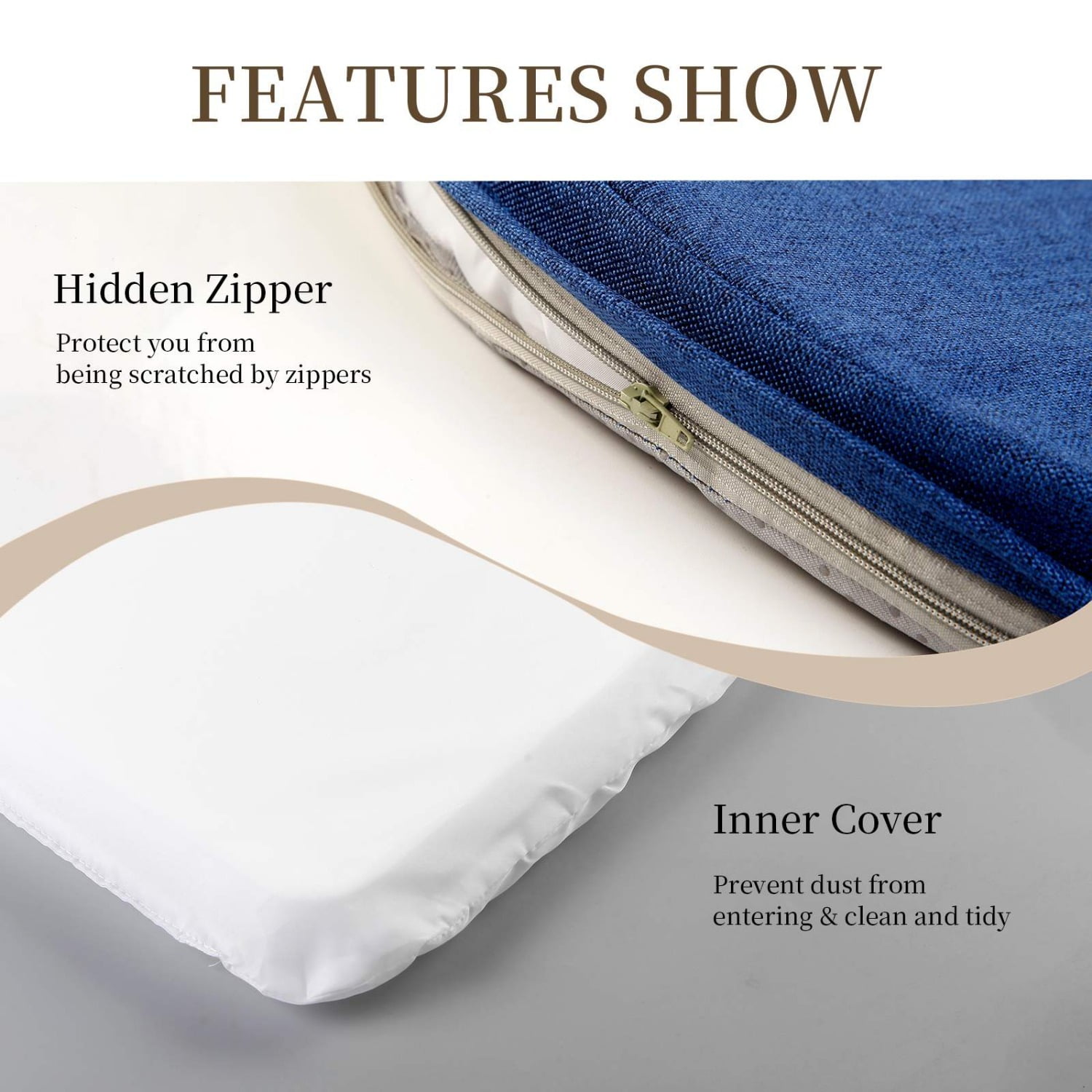 Outdoor Chair Cushions, 17" x 17" x 2" Patio Chair Cushions for Outdoor Furniture, Indoor Dining Seat Chair Pads with Ties, for Patio, Garden, Living Room