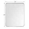 thumbnail image 4 of TEHOME Kengston 24x30'' Polished Nickel Metal Framed Bathroom Mirror for Wall in Stainless Steel Rounded Rectangular Bathroom Vanity Mirrors Wall Mounted, 4 of 9
