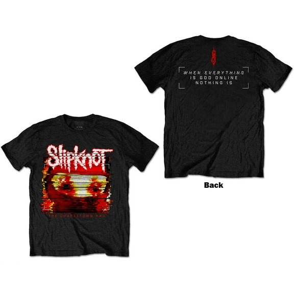 Slipknot Unisex T-Shirt Chapeltown Rag Glitch (Back Print) (Small)