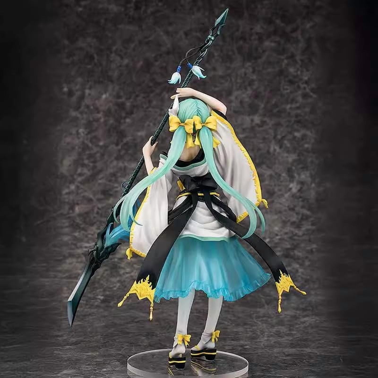 Kiyohime Figure, Holding a Long Gun Kiyohime Action Figure 25cm/9.8inch Handmade Anime Character Statue Model Desktop Ornament Gifts