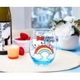 thumbnail image 3 of Sanrio Hello Kitty Rainbow Peek Stemless Wine Glass | Holds 20 Ounces, 3 of 7