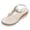 Beige, variant on Women's Sparkly Rhinestone Sandals Bohemian Jeweled Platform Wedge Heel Summer Dressy Flip Flops Thong Sandals