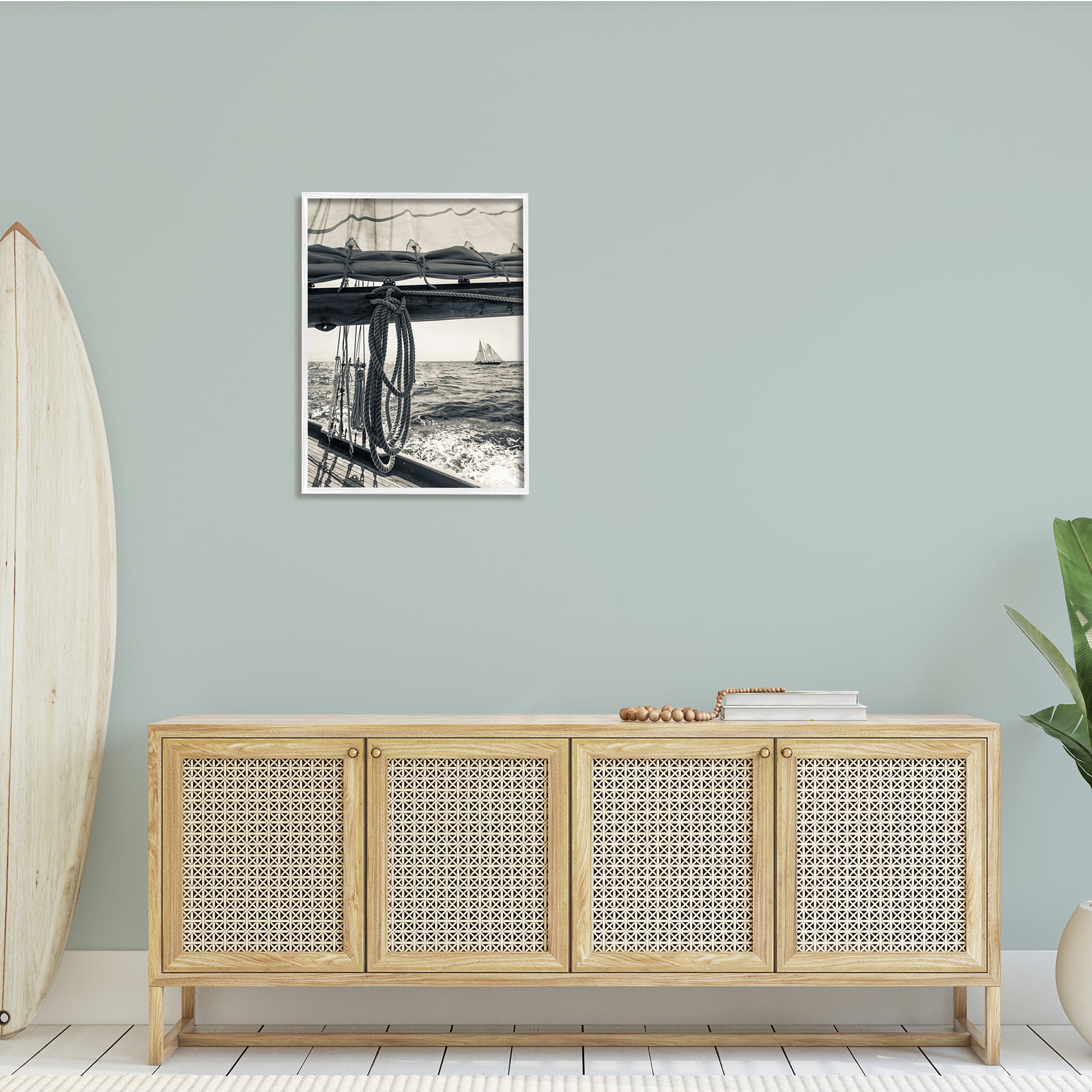 Stupell Indtries Ocean Sail Tie Line Vintage Ship Muted Photography,24 x 30,Design by Danita Delimont