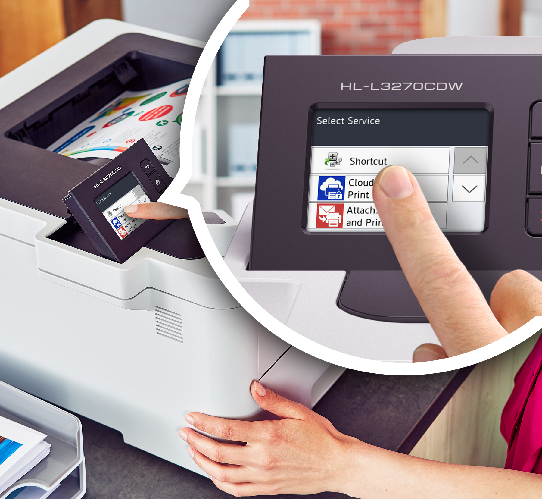 Brother HL-L3270CDW Compact Digital Color Printer Providing Laser Quality Results with NFC, Wireless and Duplex Printing - image 4 of 9