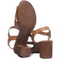 thumbnail image 4 of JUSTINREESS Zoe Women's 2.5 inch Block Heel Sandals In Tan Size 5, 4 of 6