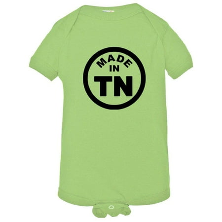 

PleaseMeTees™ Baby From Born Made In Tennessee TN Logo Label HQ Jumpsuit