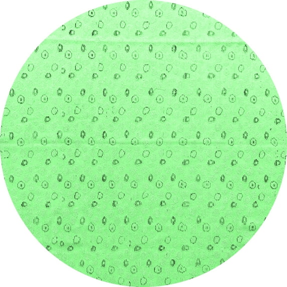 Ahgly Company Indoor Round Solid Emerald Green Modern Area Rugs, 7' Round