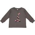thumbnail image 3 of Inktastic Eiffel Tower in Paris with Flowers and Pink Banner Boys or Girls Long Sleeve Toddler T-Shirt, 3 of 5