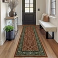 thumbnail image 4 of HIWEAVER Red 2' x 6' Washable Distressed Floral Vintage Runner for Kitchen Indoor Throw Carpet Non-Slip Foldable Doormat for Hallway Farmhouse Dorm Home Decor, 4 of 6
