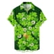thumbnail image 2 of Camisa del día de San Patricio 2024 para hombre, camiseta con estampado 3D completo de cuatro hojas verdes, camiseta informal de manga corta para festivales y playas, 2 of 4