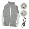 thumbnail image 2 of Gilet Rafraîchissant pour Hommes Femmes, Vêtements Climatisés avec 2 Ventilateurs Gilet Rafraîchissant Portable pour Travail Pêche Randonnée Extérieur Gris, 2 of 8