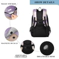 thumbnail image 4 of FORMRS School Backpack 17" Student Travel Bag with Laptop Compartment, Pastel Purple Marble Pattern, 4 of 7