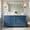 Blue, variant on 60" Bathroom Vanity Base Cabinet with 2 Soft-Close Double Doors, 1 Large Drawer, 6 Small Drawers & 2 Small Flip Storage Compartments, Blue