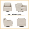 thumbnail image 4 of Homrest Linen Swivel Accent Armchair, Beige, 4 of 5