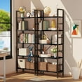 thumbnail image 6 of 5 Shelf Bookcase, Modern Industrial Storage Organizer for Books, Movies & CDs, for Home Office, Living Room, Bedroom, Kitchen,Black, 6 of 6