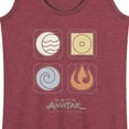 thumbnail image 3 of Avatar - The Last Airbender - Nations Symbols - Women's Racerback Tank Top, 3 of 5