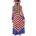 thumbnail image 5 of DISNIMO Sunflower American Flag Dress with Pockets Casual Dresses for Kids Girls Dresses 9-10 Size Girl Long Sleeve Soft Dress for Kids Swing Dress Long Sleeves for Girls Twirl Dress, 5 of 7