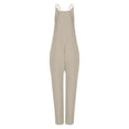 thumbnail image 6 of frariair ​Adjustable Denim-Look Jumpsuits – Moisture-Wicking Summer Casual Outfits​ Khaki, 6 of 6