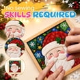 thumbnail image 5 of SeekLGT Christmas Santa DIY Kit, DIY Cloth Sewing Kit, Framed Holiday Fabric Quilt Art Craft Set, Seasonal Wall Decor Project for Adults, Kids, Beginners, 5 of 9