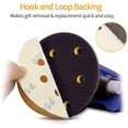 thumbnail image 2 of Pack of 100 sanding discs Ø 125 mm grain with 8 round holes Hook and loop for eccentric sander 5inch（P320）.., 2 of 5