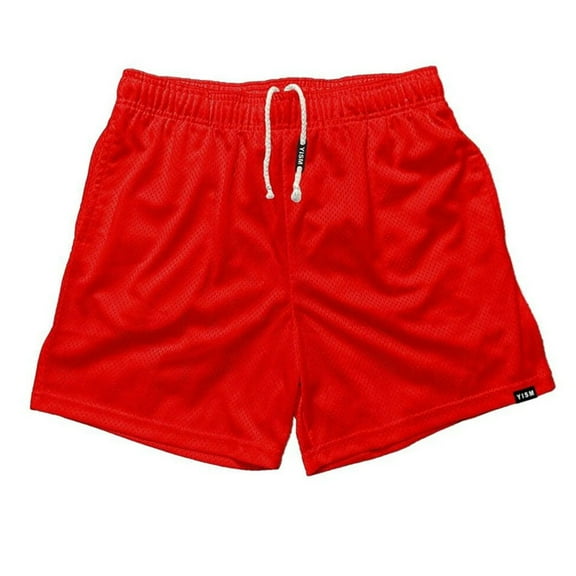 YISM Men Essential Mesh Shorts (Red)