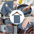 thumbnail image 3 of Navy Blue Morocco 1 Pack Kitchen Towel, Water Absorbent Dish Towel, Modern Abstract Classic Geometric Decorative Hand Towels - Quick Drying Cloth for Cooking Baking, 18x28 Inch, 3 of 8