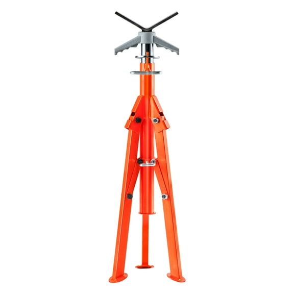 VEVOR Pipe Stand, 2500LBS Heavy Duty Pipe Jack Stands, 27.2"-52" Height Adjustable V Head Pipe Stand, 45# Steel Folding Jack Stand for 1/2-12 inches Pipes