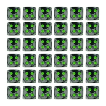 Chessex CHX26845 Dice-Gemini: 36D6 Black-Grey/Green Set