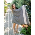 thumbnail image 5 of Die Caprie Turkish Towel 100% Cotton Peshtemal Thin Towel Towel Travel Camping Bath Sauna Beach Gym Pool Yoga Blanket Gift Quick Dry Towels (Beach Towel, Black), 5 of 5