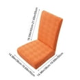 thumbnail image 3 of Thickened Flock Chair Cover, Universal Stretch Dining Seat Protector with Backrest, Non-Slip Design for Home Office, 16x20in, 3 of 7