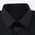 thumbnail image 6 of TANSILING Men's French Cuff Shirt Formal Pleated Long Sleeve Dress Shirt with Cufflinks, 6 of 7