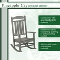 thumbnail image 3 of Hanover Pineapple Cay All-Weather 3-Piece Outdoor Patio Porch Rocker Chat Set, 2 Rockers and Side Table, Eco-Friendly, Recycled Material, - PINE3PC-GRY, 3 of 6