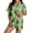 Dark Green, variant on Womens Christmas Cute Pajamas Set Short Sleeve Xmas Print Tops Shorts Set Button Down Fashion Loungewear Set Pjs Gifts for Wife