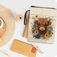 thumbnail image 3 of HELLHERO 1 pc Notebook Wraps with Handle Book Lovers Gift Book Organzoer Holder with Pocket for Librarian Easy Carry Book Case, Calf and Sunflower Pattern, 3 of 8