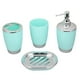 thumbnail image 1 of Juego de accesorios de baño de 4 piezas, juego de dispensador de plato de jabón, soporte de cepillo de dientes, taza de traje de baño de plástico PP sidaley  HA2135-05B, 1 of 6